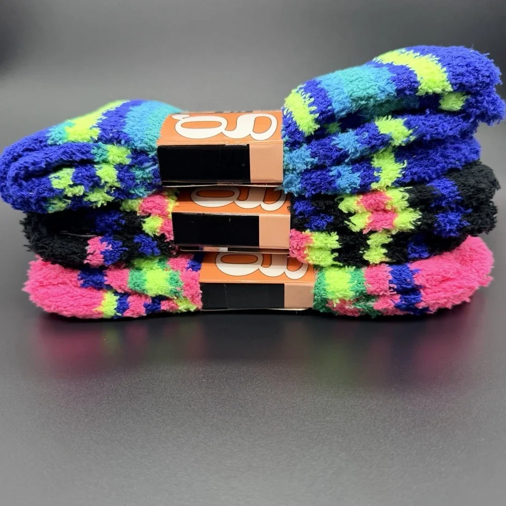 Comfy Womens 3 Pack Fuzzy Socks Fluffy Slipper ComfyCabin Soft Fleece Warm